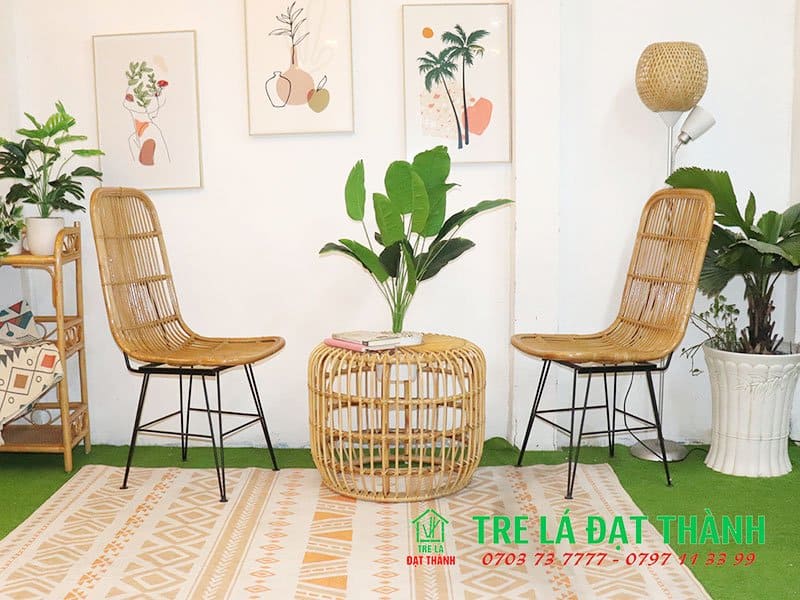 Bộ Bàn Ghế Mây Uống Trà - BBGMUT017